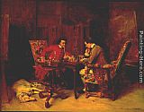 Jean-louis Ernest Meissonier Canvas Paintings - Chess Players